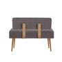 Hanah Home Banco 1501 - 1 Pino Atlántico y Antracita 110 cm (An) x 82.5 cm (Al) x 40 cm (Pr)